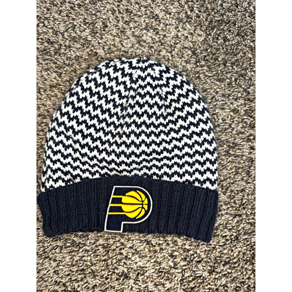 New Era Women NBA Indiana Pacers Knit Beanie Hat Navy/White/Yellow